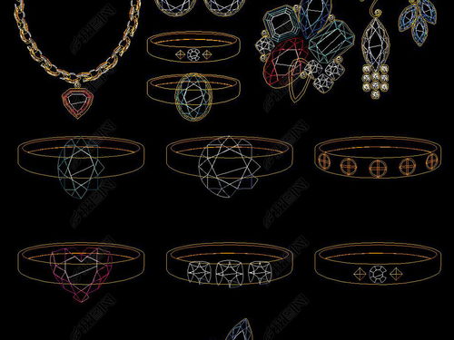 珠宝首饰CAD设计大全 平面图资源与设计灵感